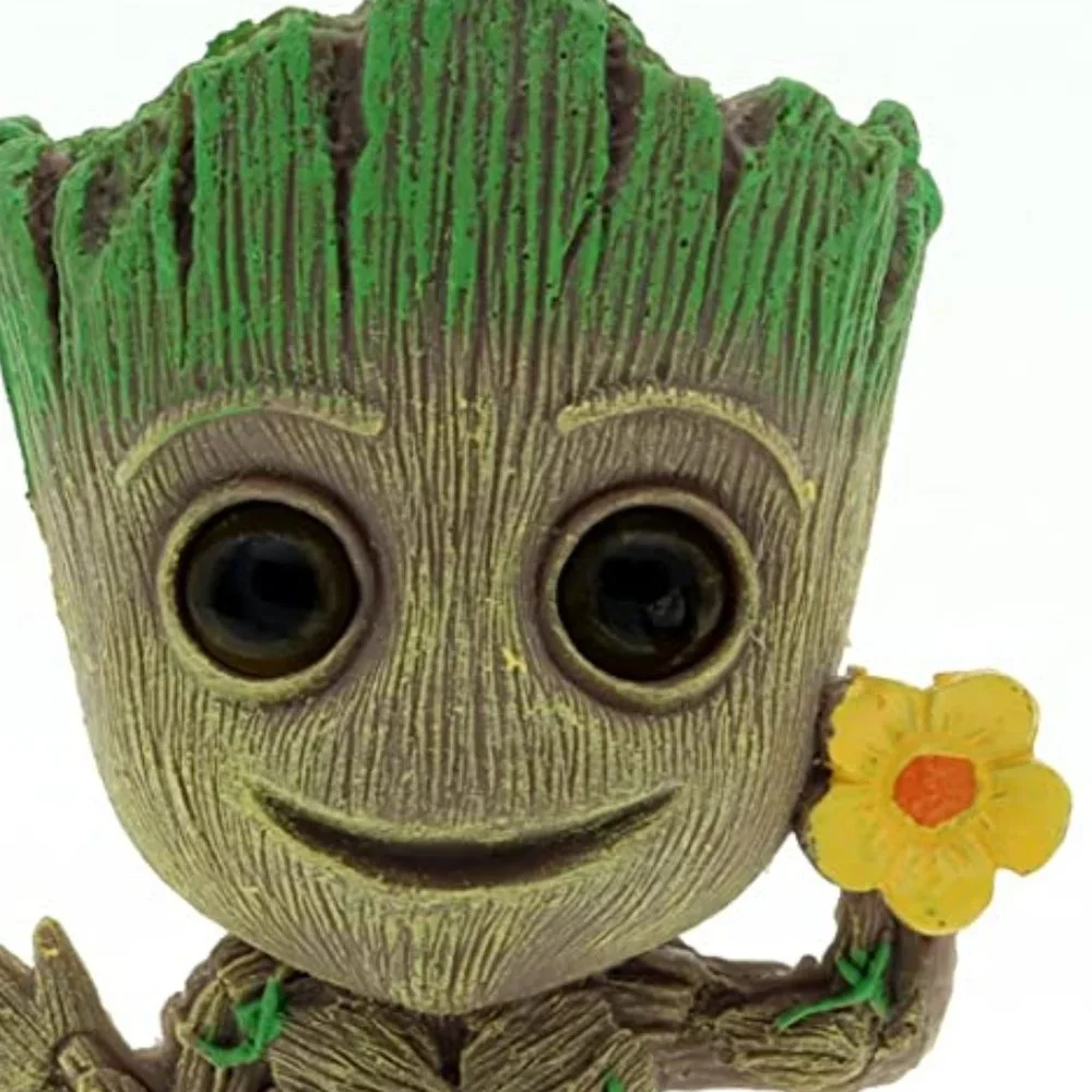 Ulifery Baby Tree Groot Fish Tank Decoration Air Stone Bubble Blower Set New